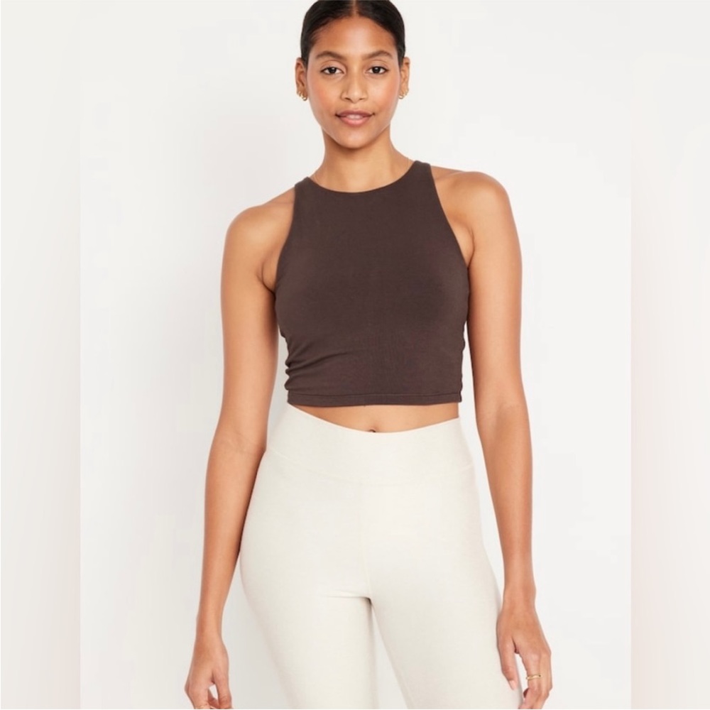 NWT! Topsoil Brown Light Support PowerChill Longline Sports Bra Tank -Multiple⛰️